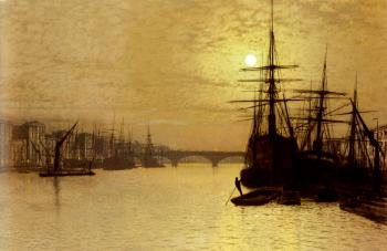 John Atkinson Grimshaw : The Thames Below London Bridge